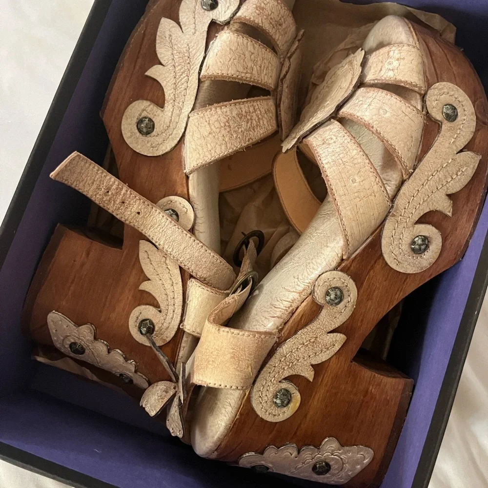 Anna Sui x Bed Stu Daliana Butterfly Platforms Size 10 - Picture 1 of 4
